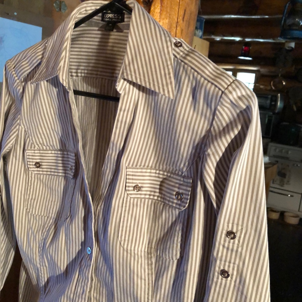 Express M Striped Button down - Picture 4 of 8